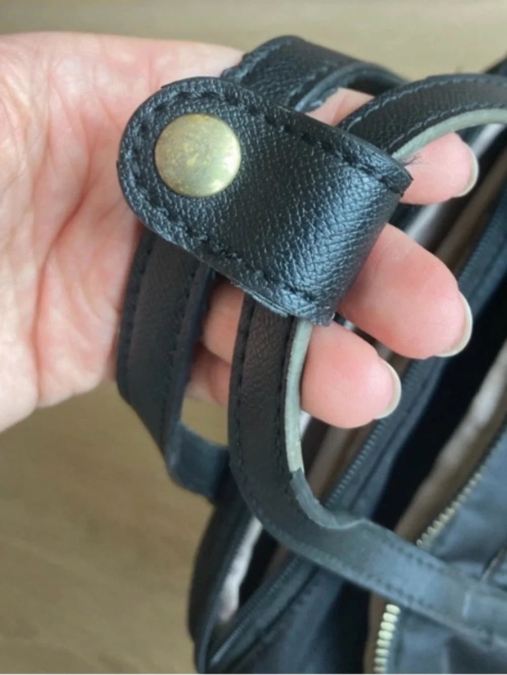 Black Backpack with Front Pockets